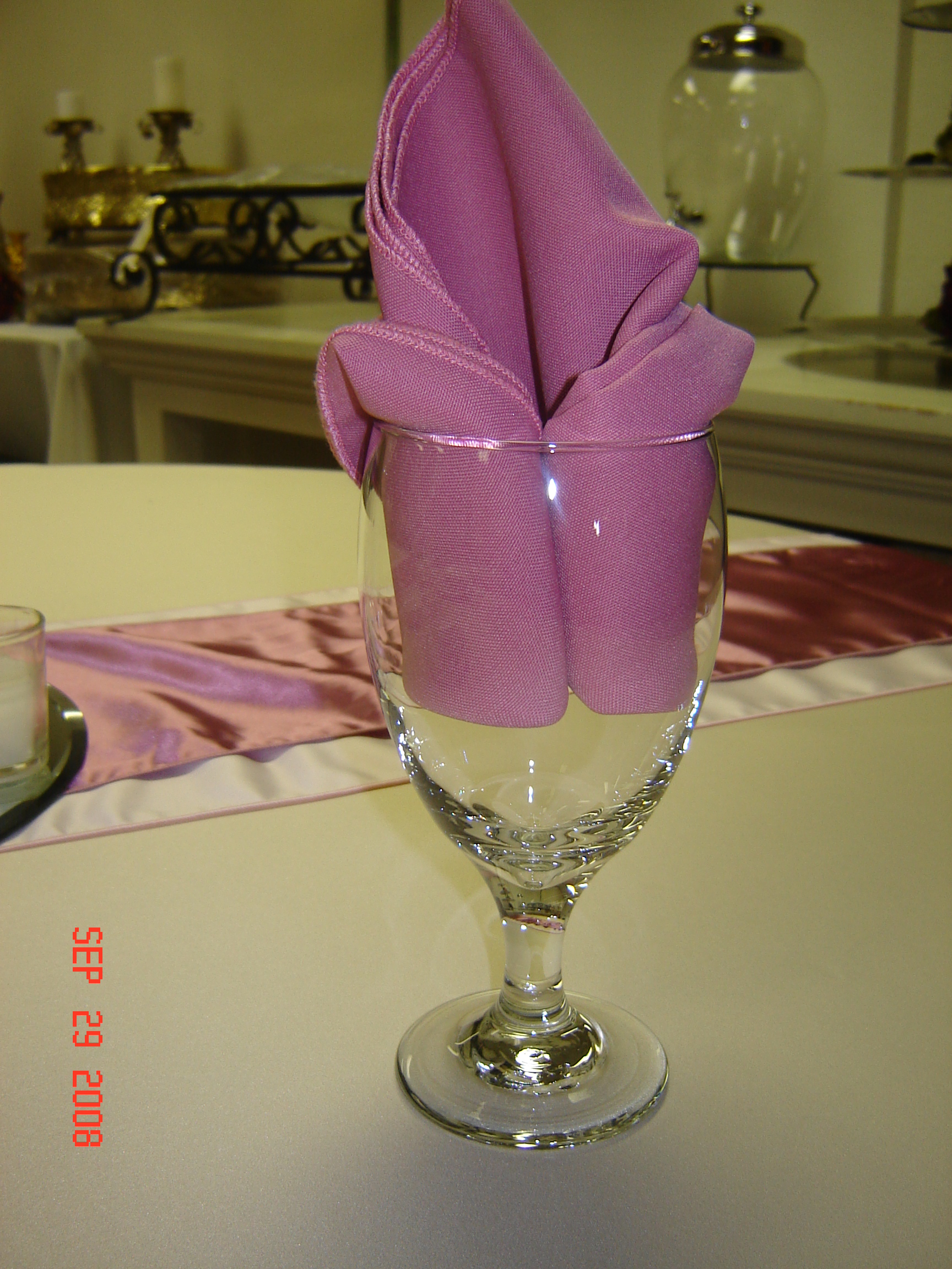 Simply Elegant Weddings, Napkin Rentals, Polyester Napkins, Satin