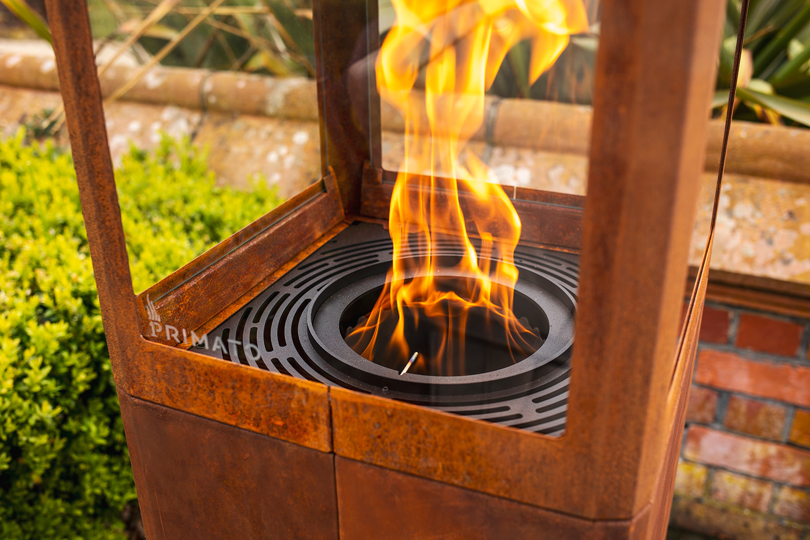 Qube Corten Pellet Patio Heater Simply Fires