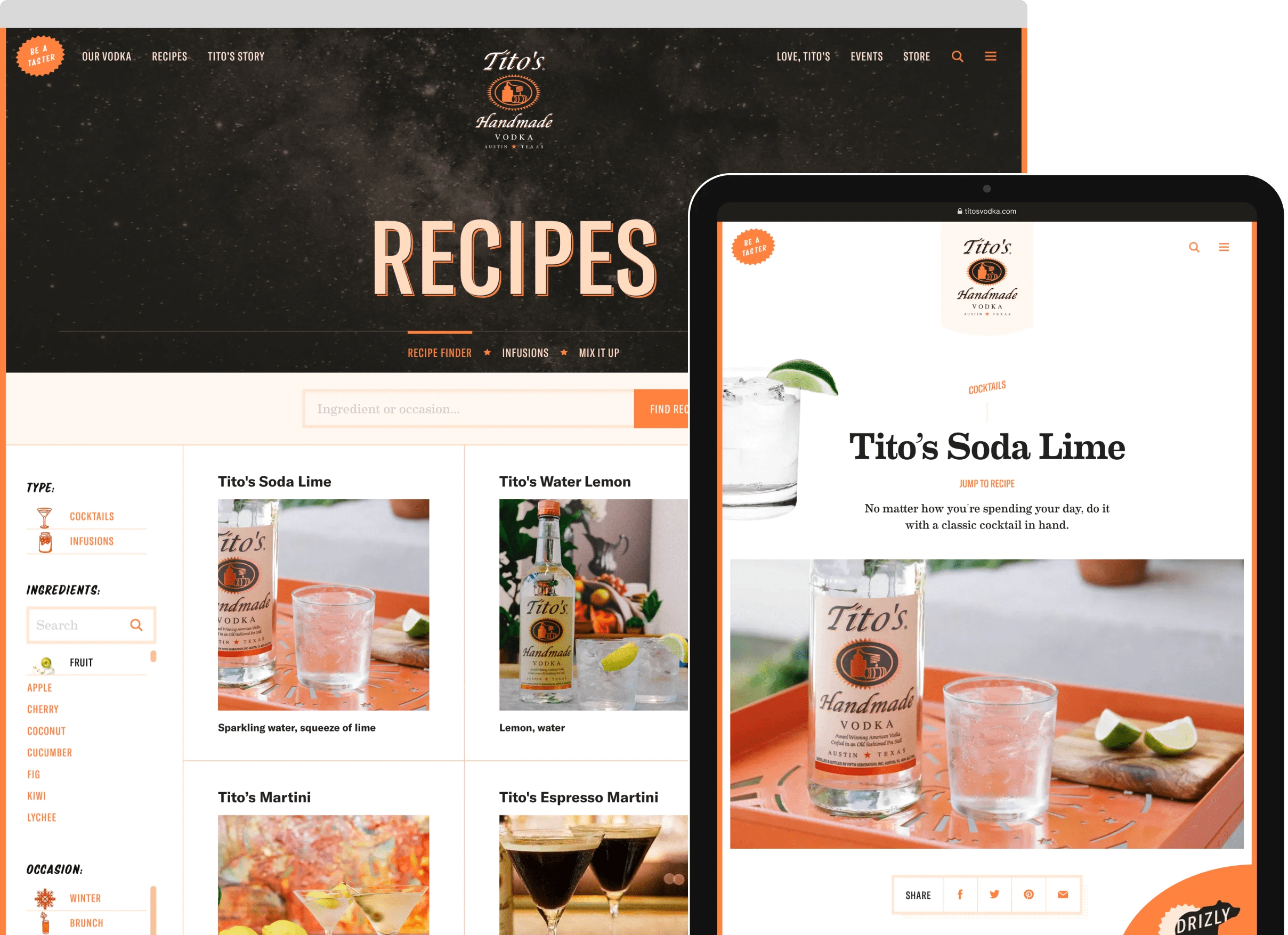 Tito’s Recipe Finder Bulletproof web development Good Work