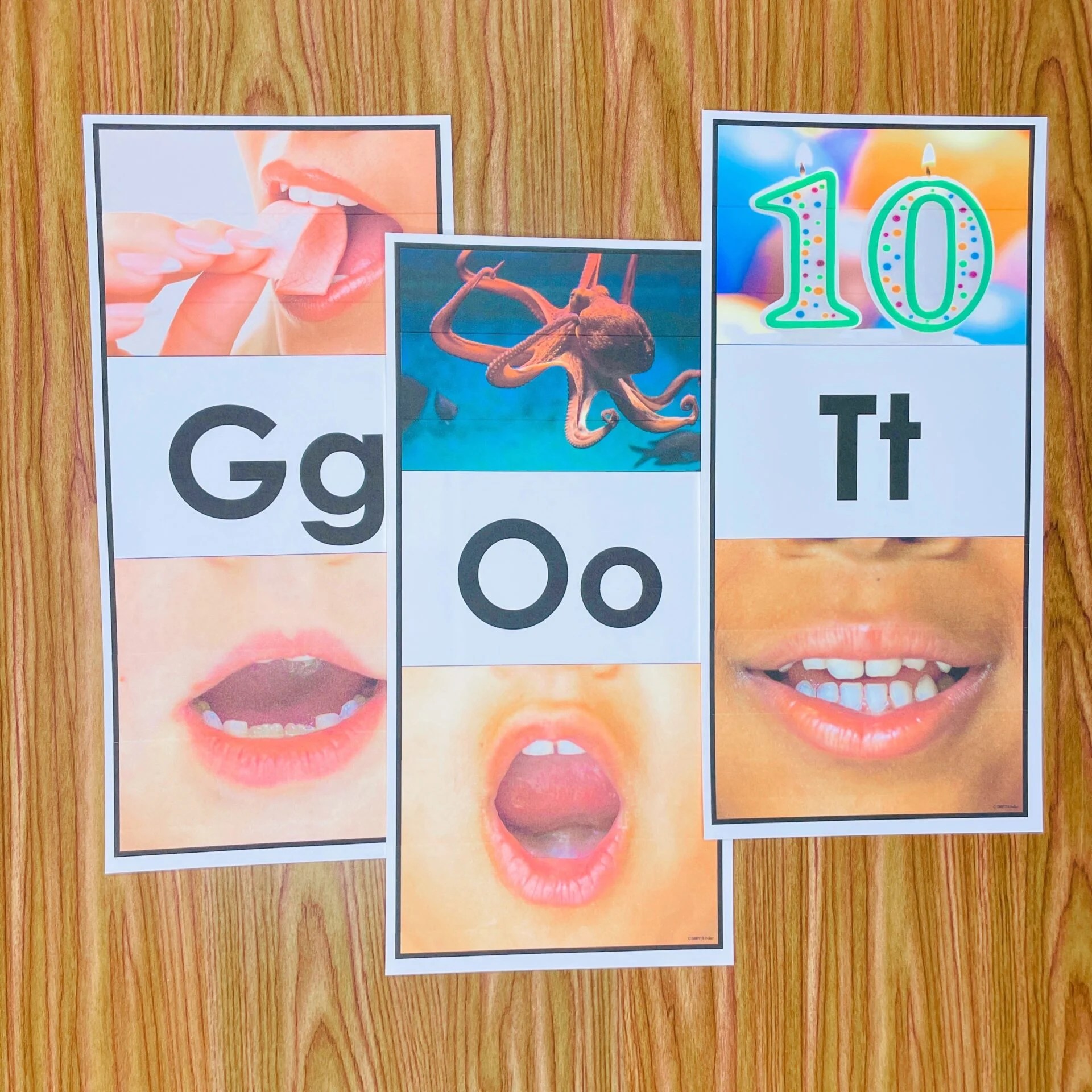 Alphabet Posters with Mouth Photos Simply Kinder