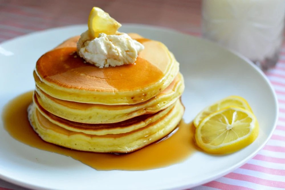 Lemon Ricotta Pancakes Simply Lebanese