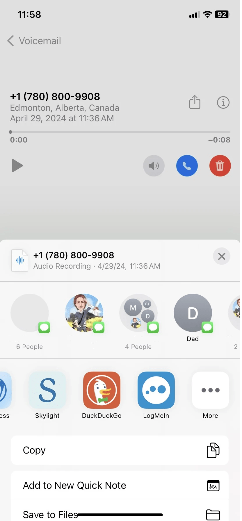 Forward Voicemail on iPhone