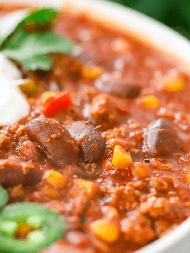 Loaded Turkey Chili Over Rice Simply Made Recipes