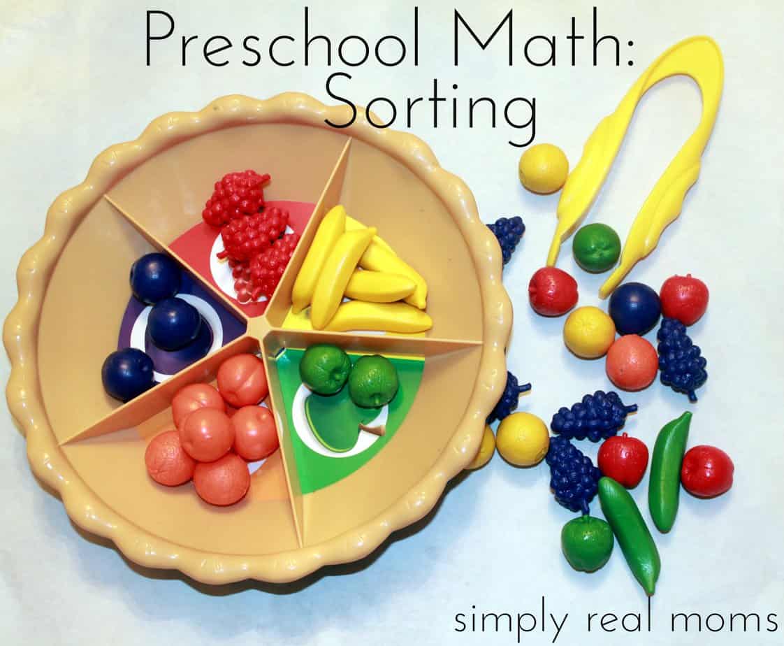 Preschool Math seriesthis article, sorting. Love the