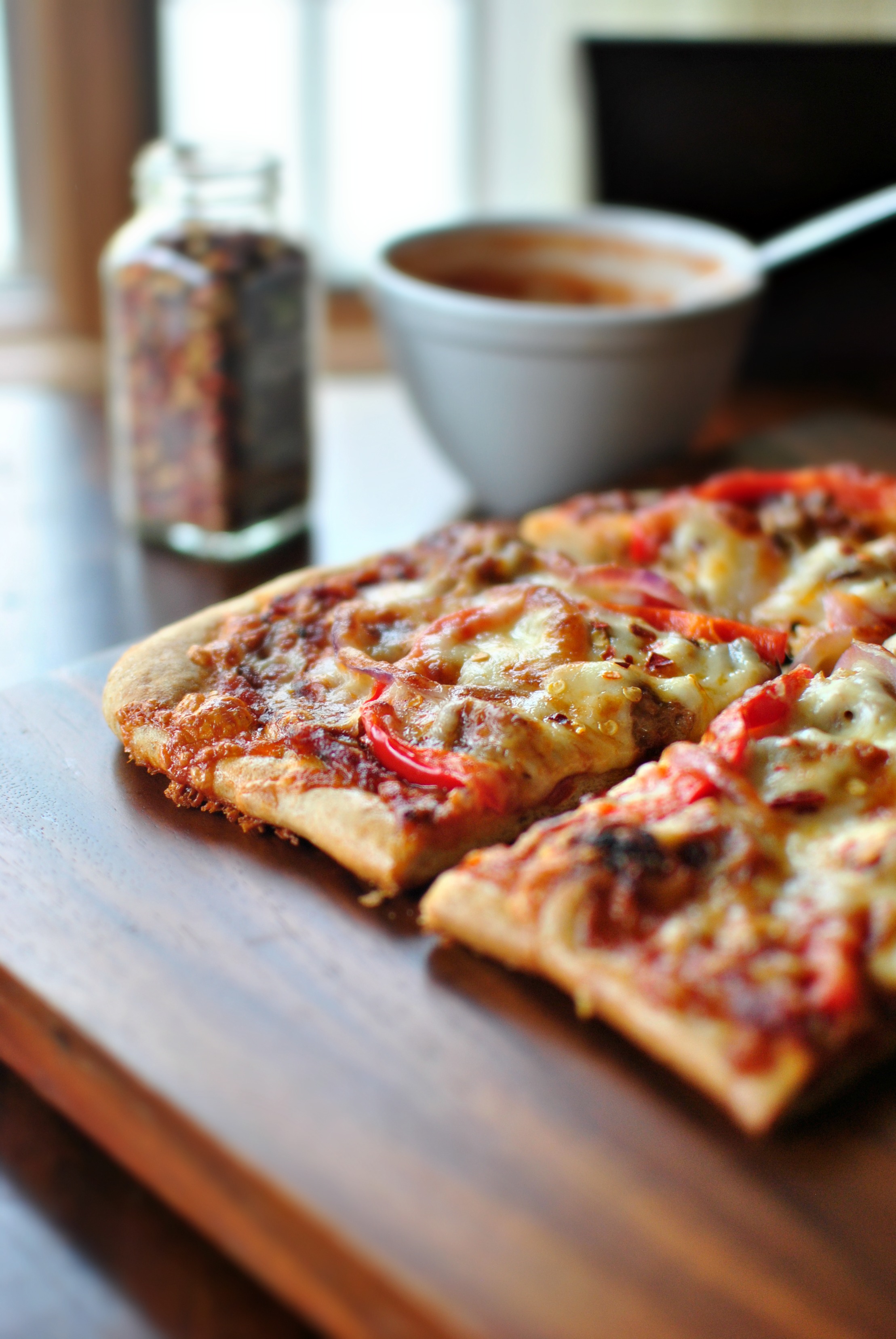 Simply Scratch Spicy Three Cheese Italian Sausage and Red Pepper Pizza