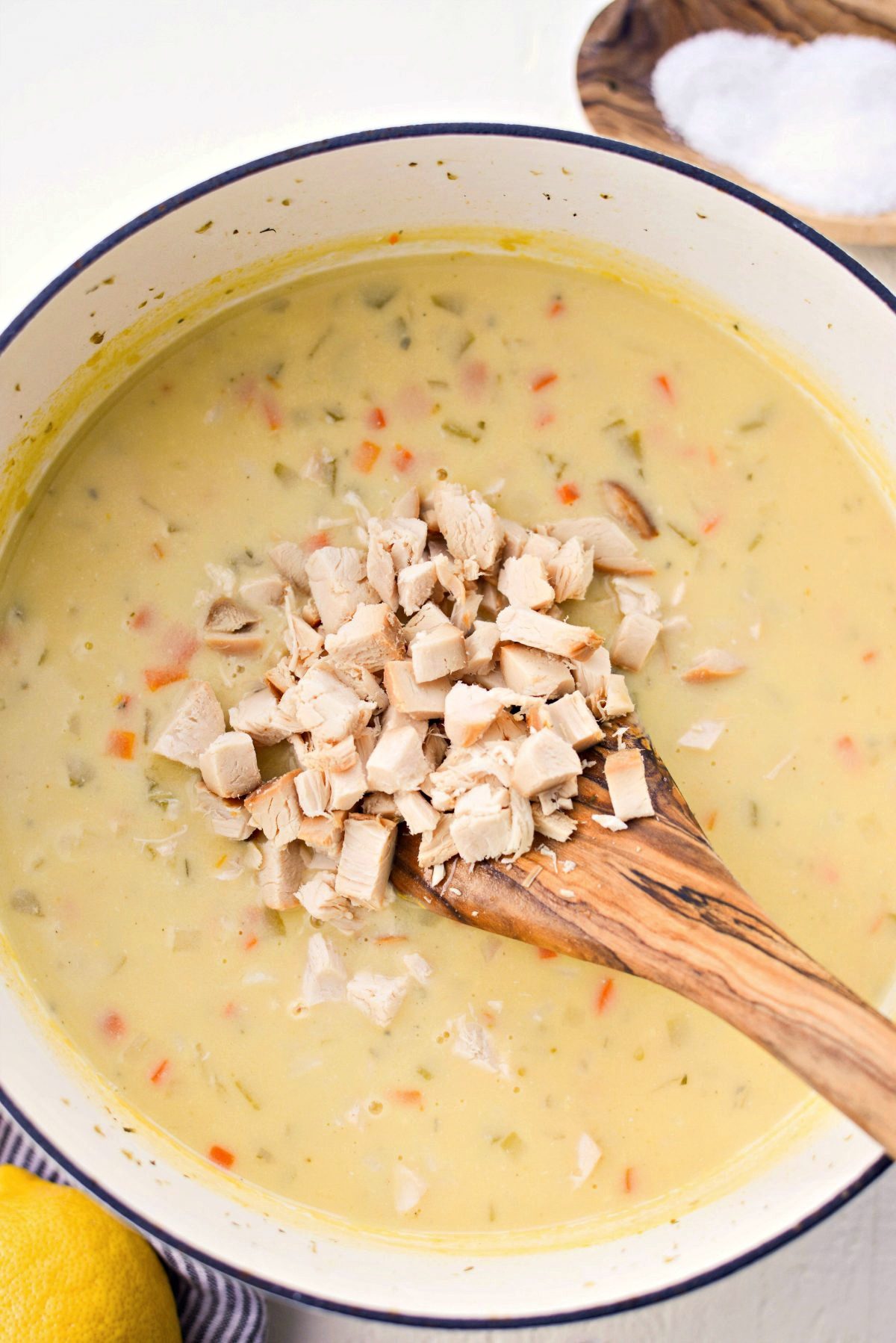 Creamy Chicken Lemon Rice Soup Simply Scratch