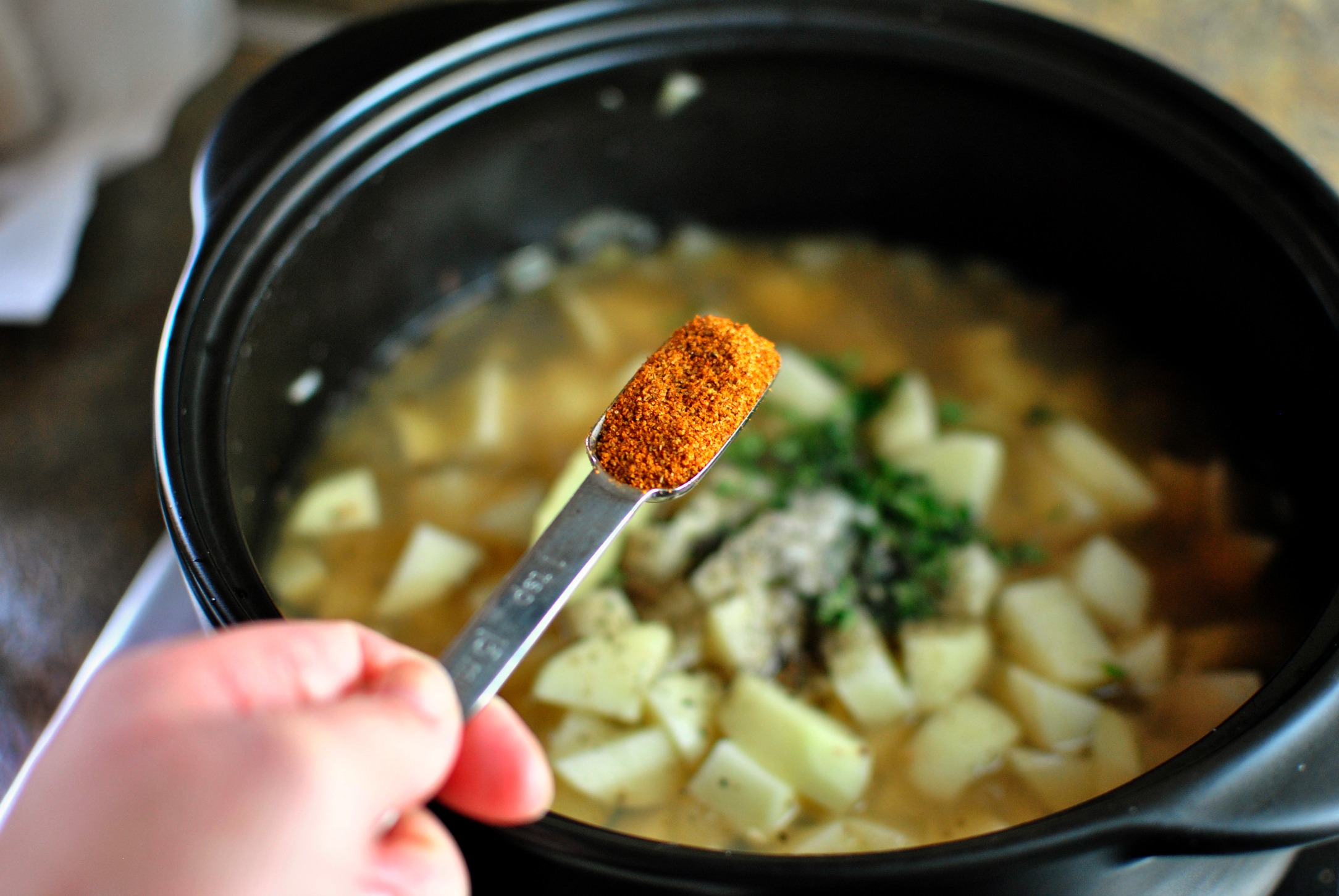 Simply Scratch Fish Chowder + Old Bay Sourdough Croutons Simply Scratch