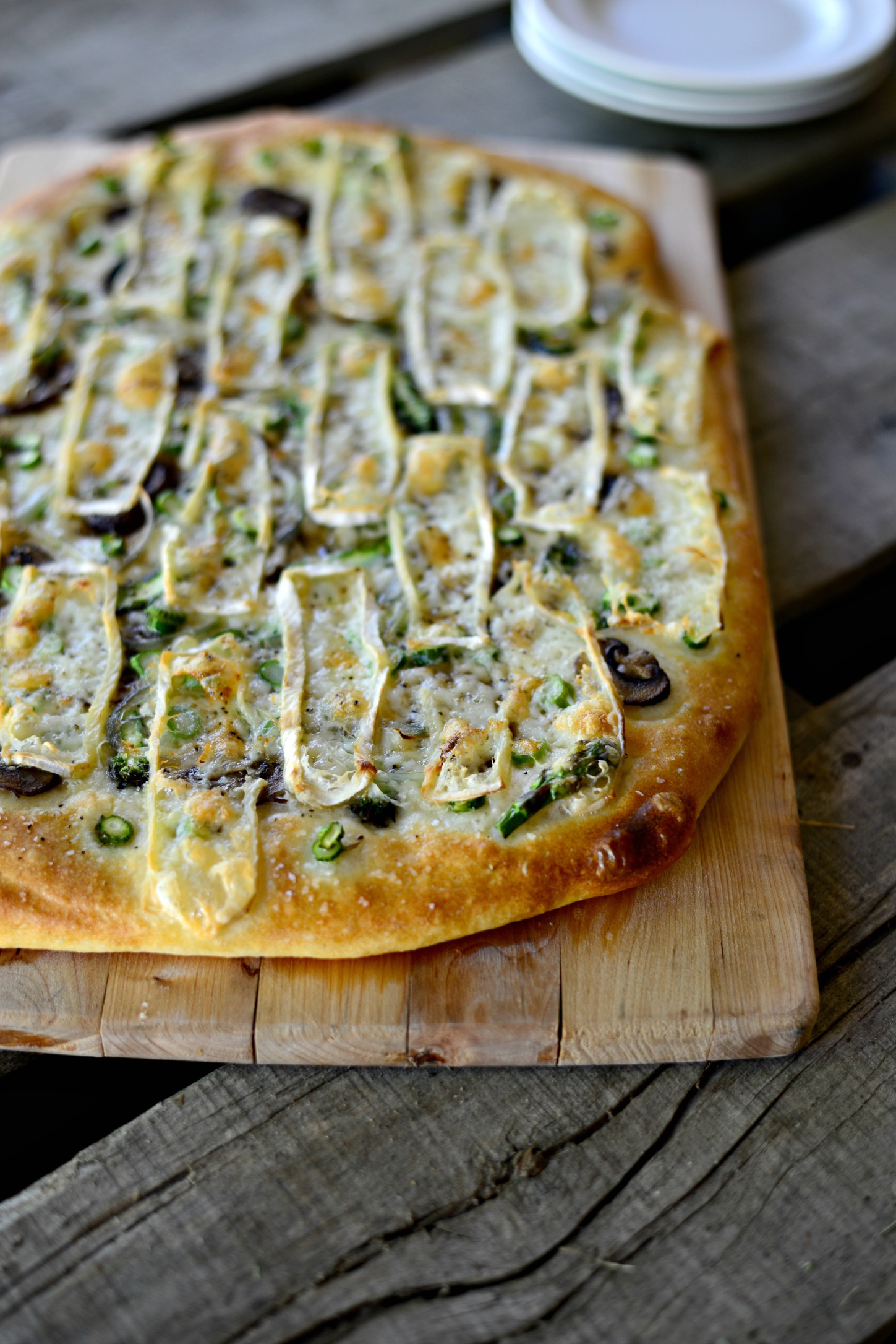 Asparagus Mushroom Shallot Flatbread Simply Scratch