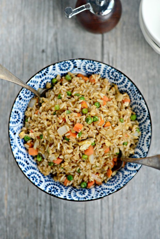 Easy Vegetable Fried Brown Rice with Egg Simply Scratch