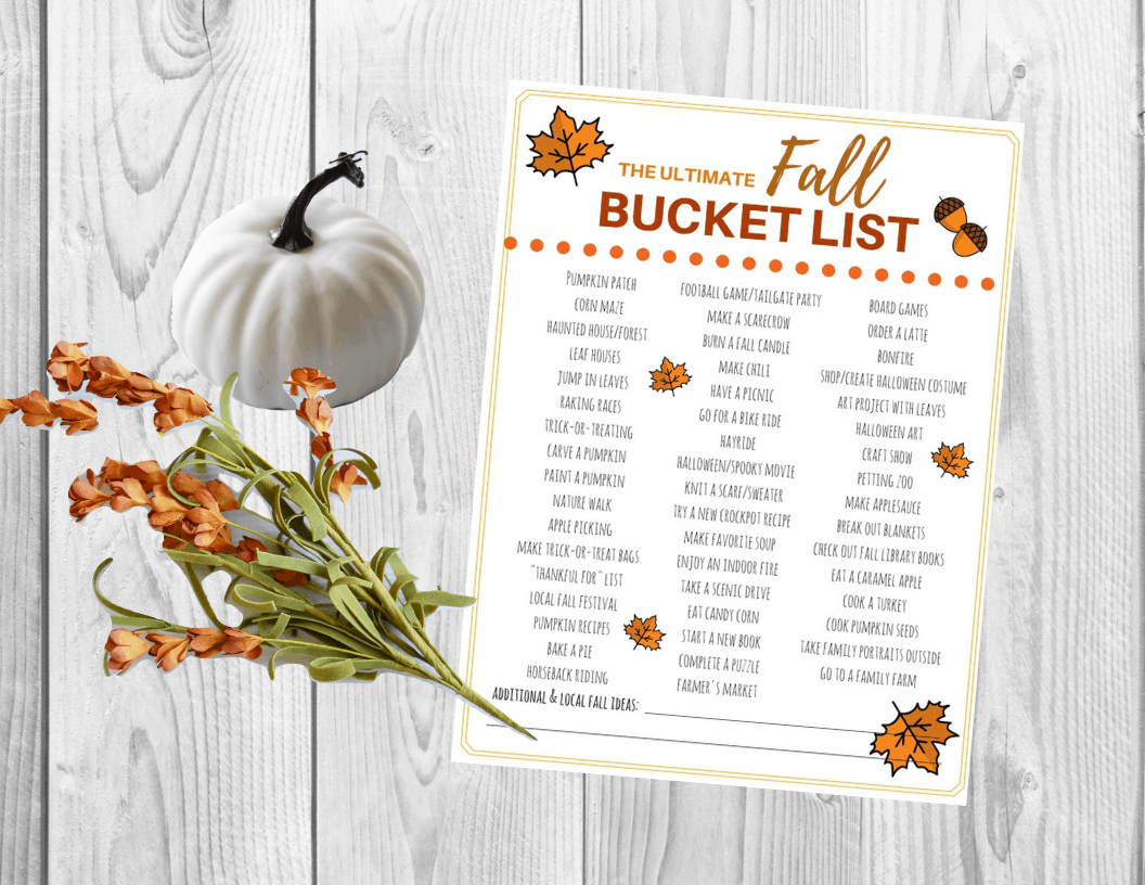 The Ultimate Fall Bucket List FREE Printable Simply September