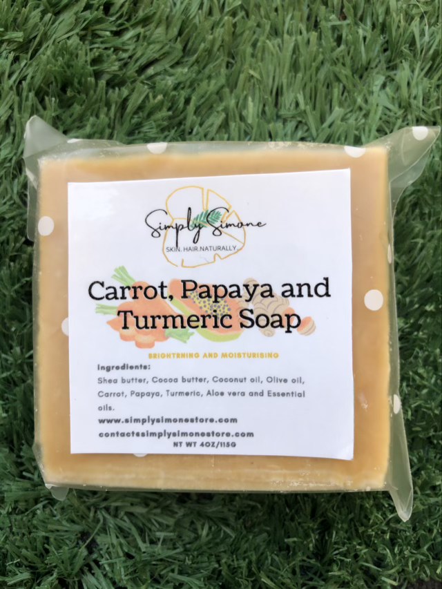 Carrot, Papaya and Turmeric Soap 115G Simply Simone