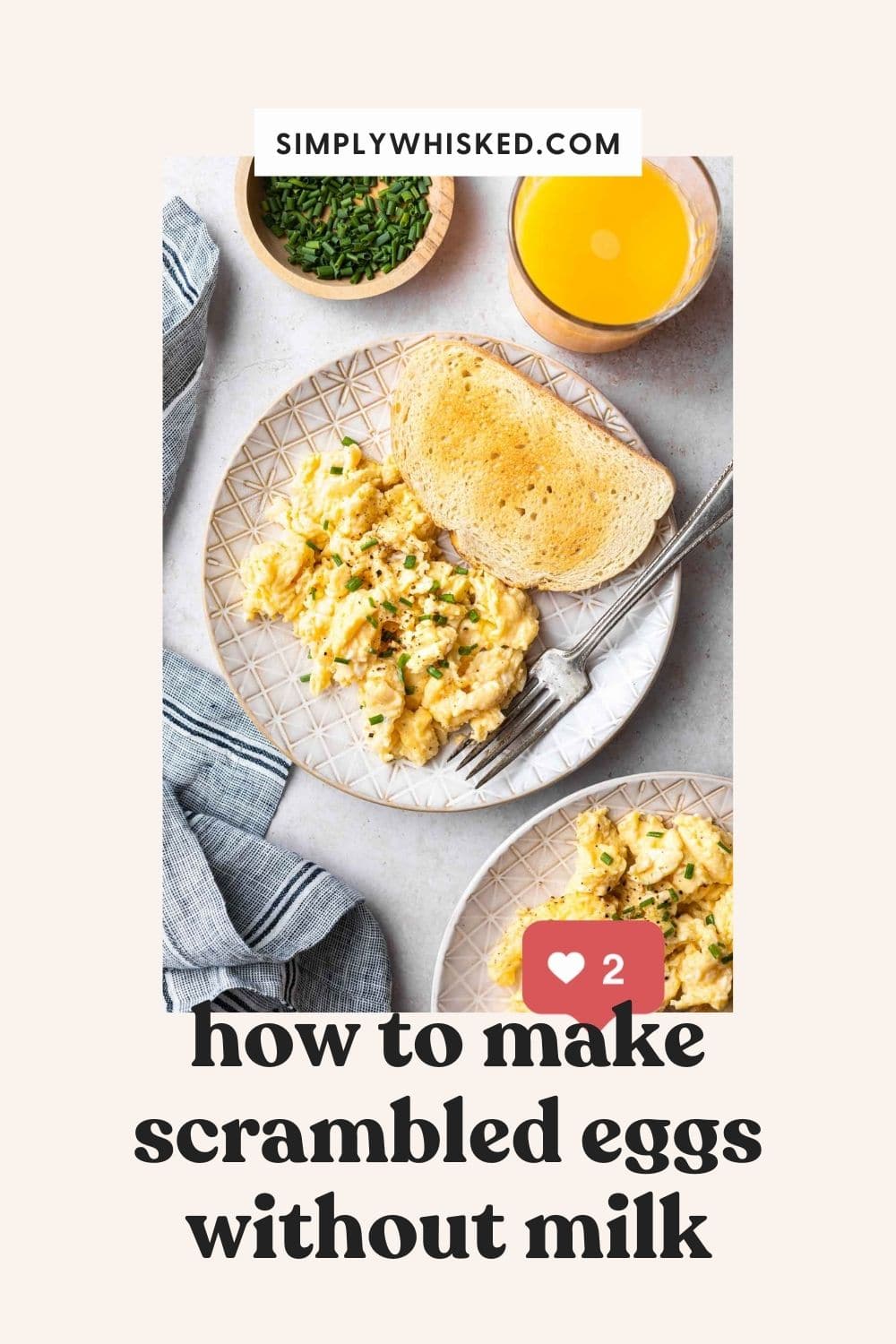 Scrambled Eggs without Milk (Dairy Free Eggs) Simply Whisked