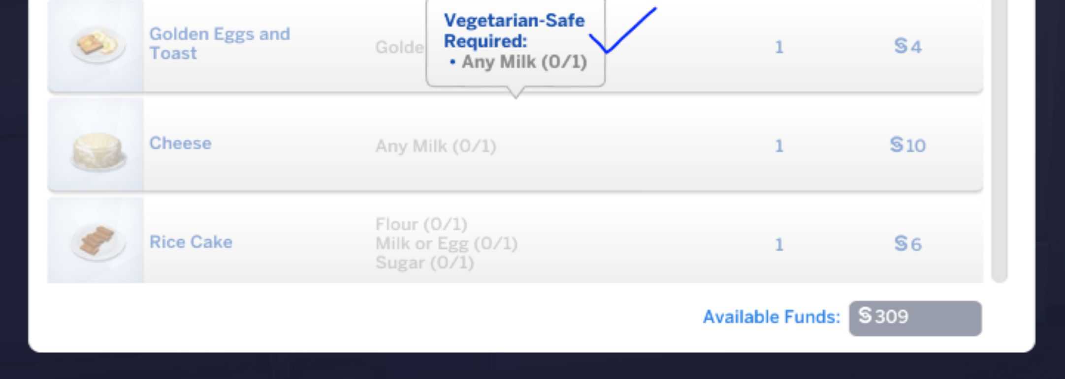 Require Cooking Ingredients (Script Edition) Sims 4 Mod Download Free