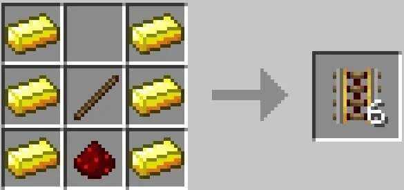 Minecraft Rail System Types Recipe (Updated) 2020