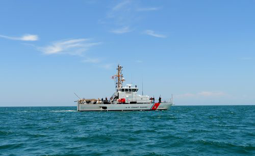 The US Coast Guard Marlin Gets a Lift Sims Crane