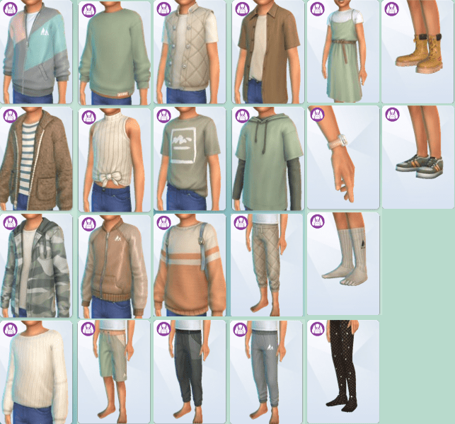 Das ist drin in Die Sims 4 Erste OutfitsSet Simszoo