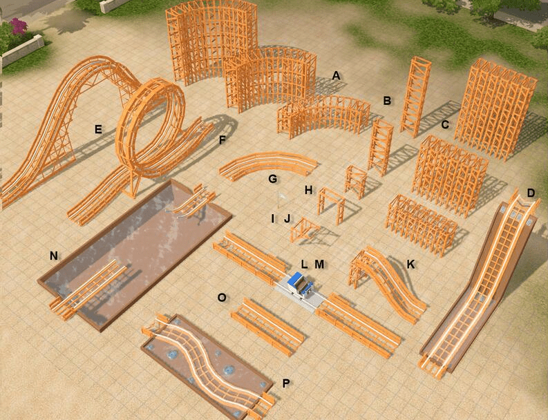 Die Sims 3 Roaring Heights eigene Achterbahnen sind möglich SimTimes