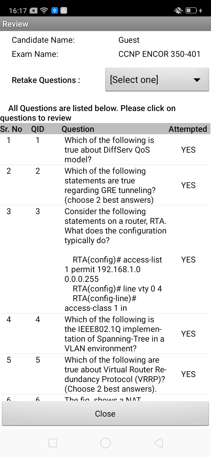 CCNP ENCOR 350401 Practice Tests Android App