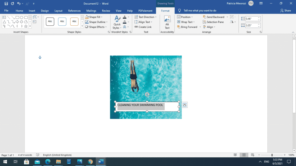 How to create a seethrough text box in Microsoft Word