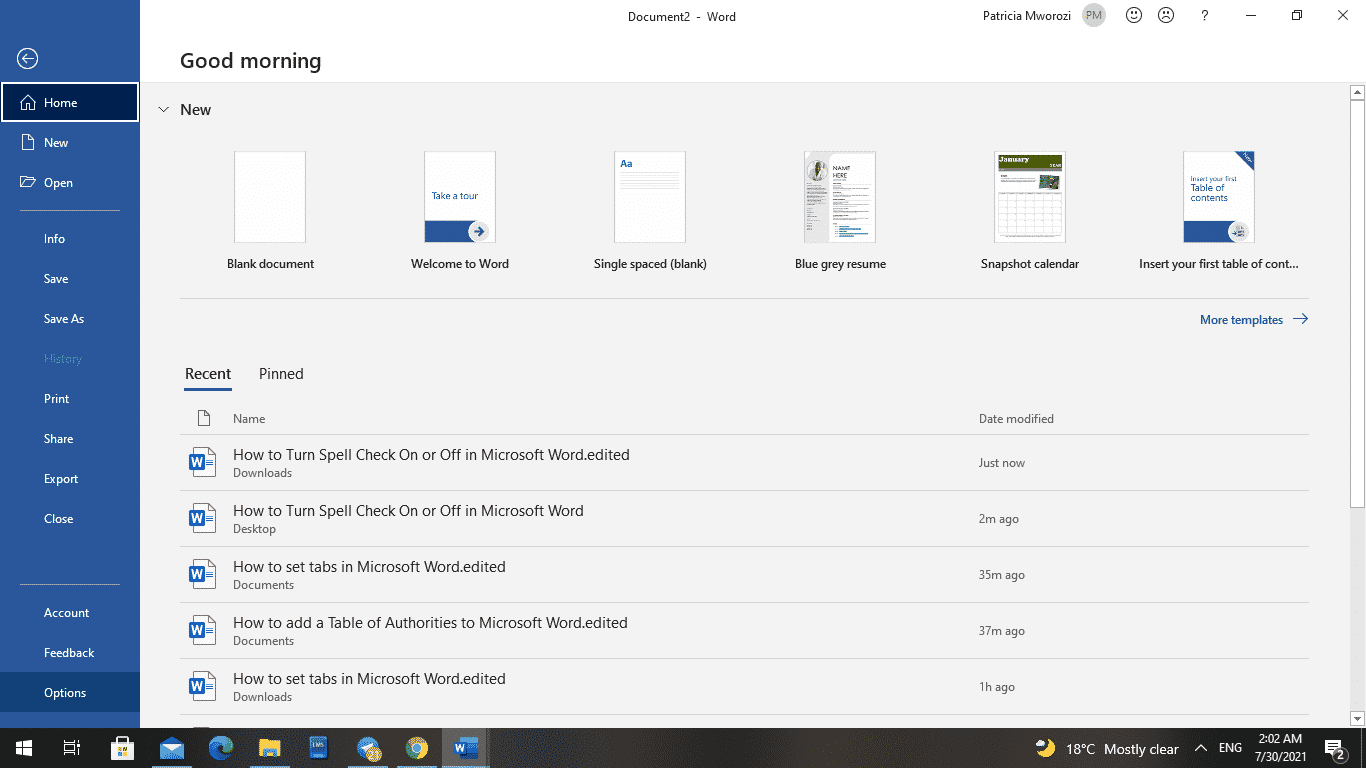 How to Turn Spell Check On or Off in Microsoft Word