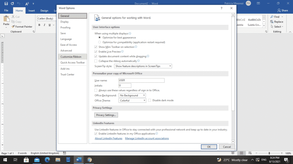 How to add dropdown fields to a form in Microsoft Word