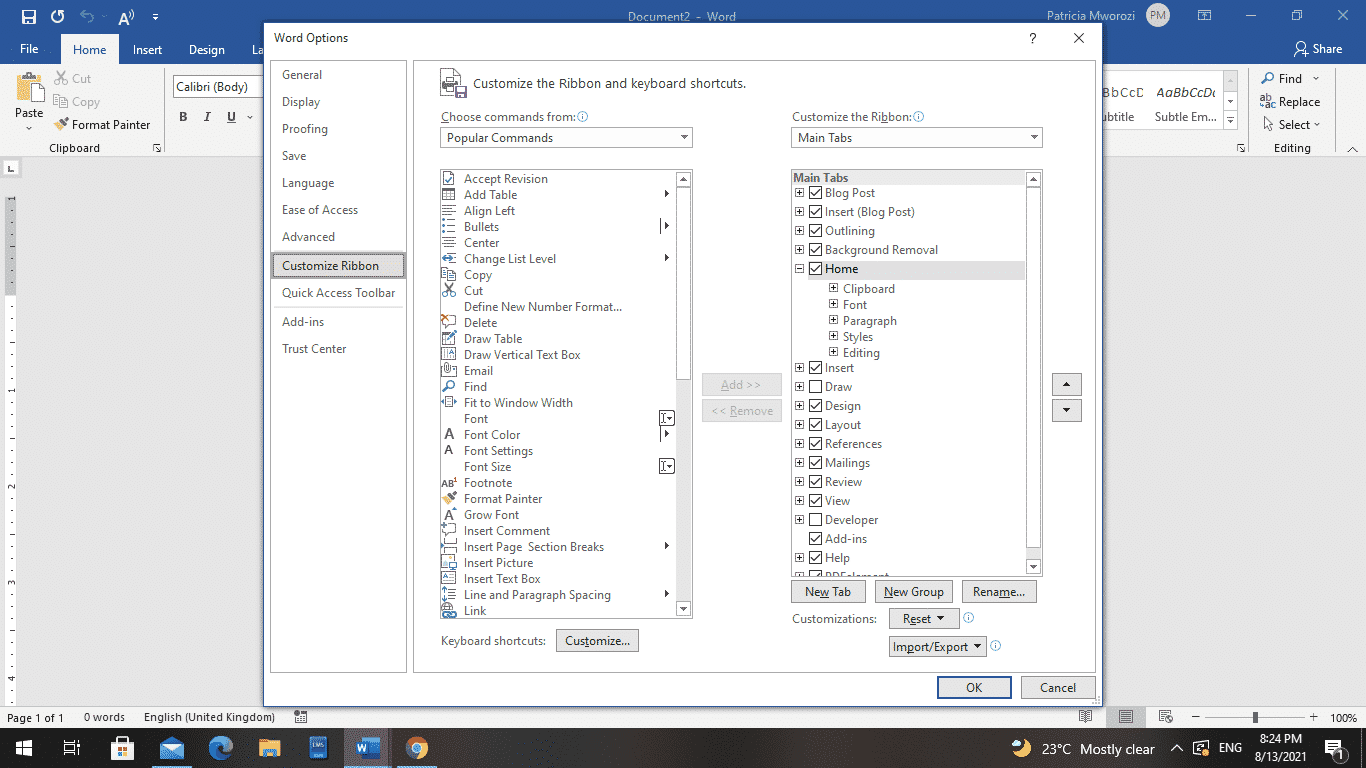 How to create a fillable form in a Microsoft Word document