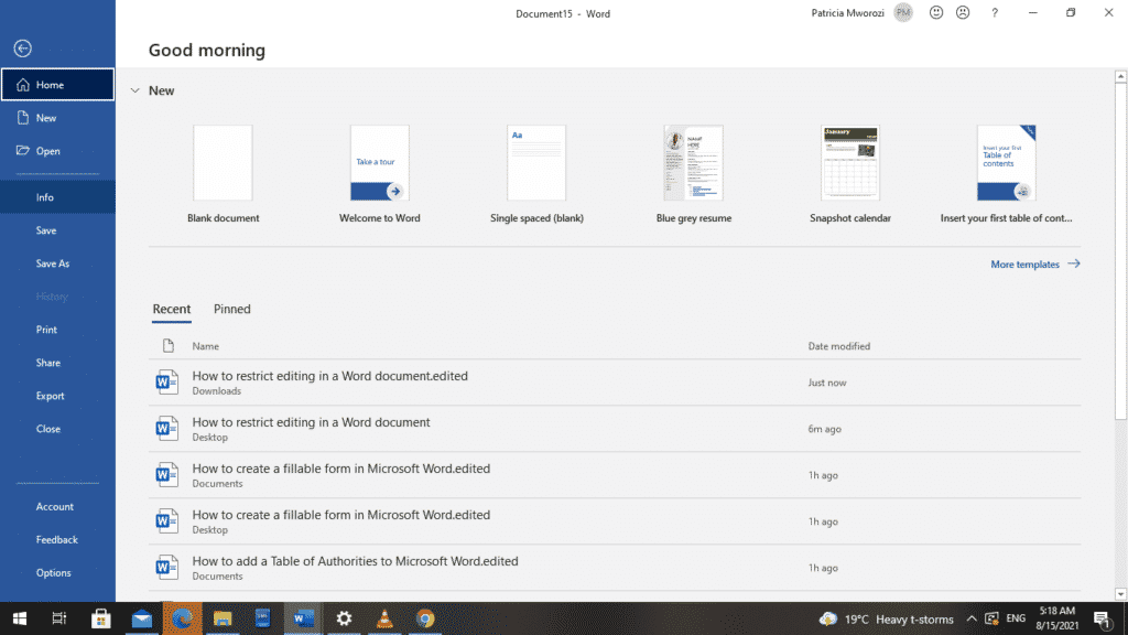 How to restrict editing in a Microsoft Word document