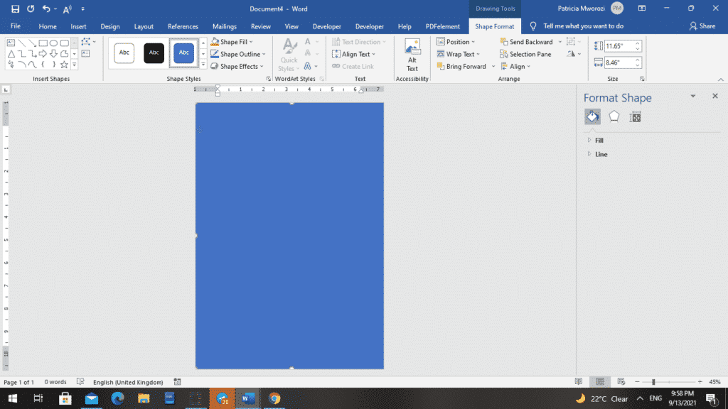 How to add a background image to one page of Microsoft Word documents