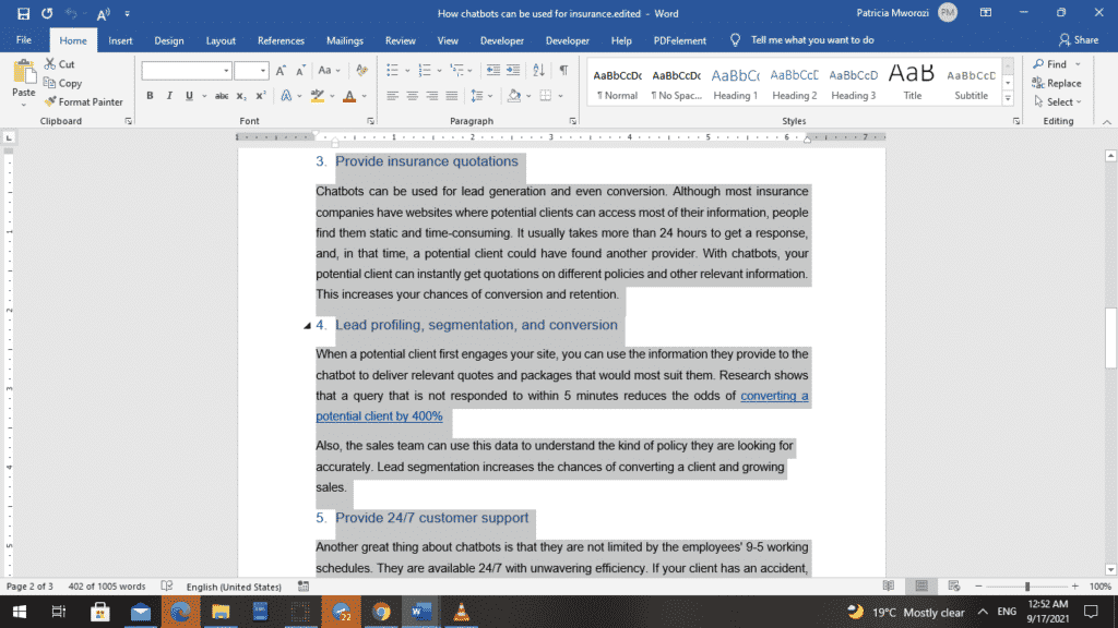 How to delete multiple pages in a Microsoft Word document