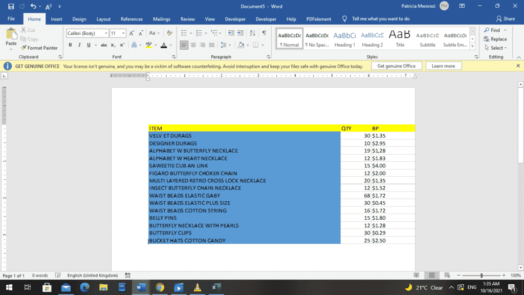 How to convert an Excel document to Microsoft Word
