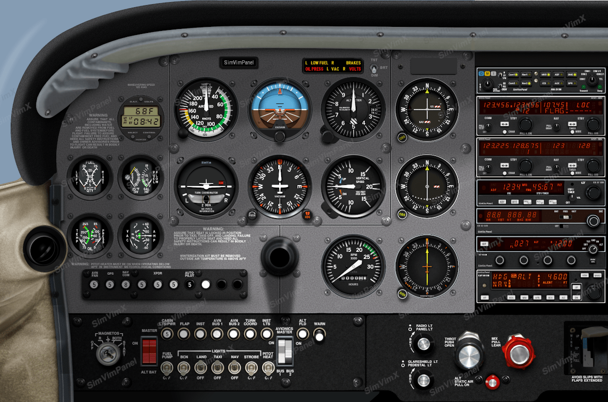SimVimX / SimVimPanel Cessna 172
