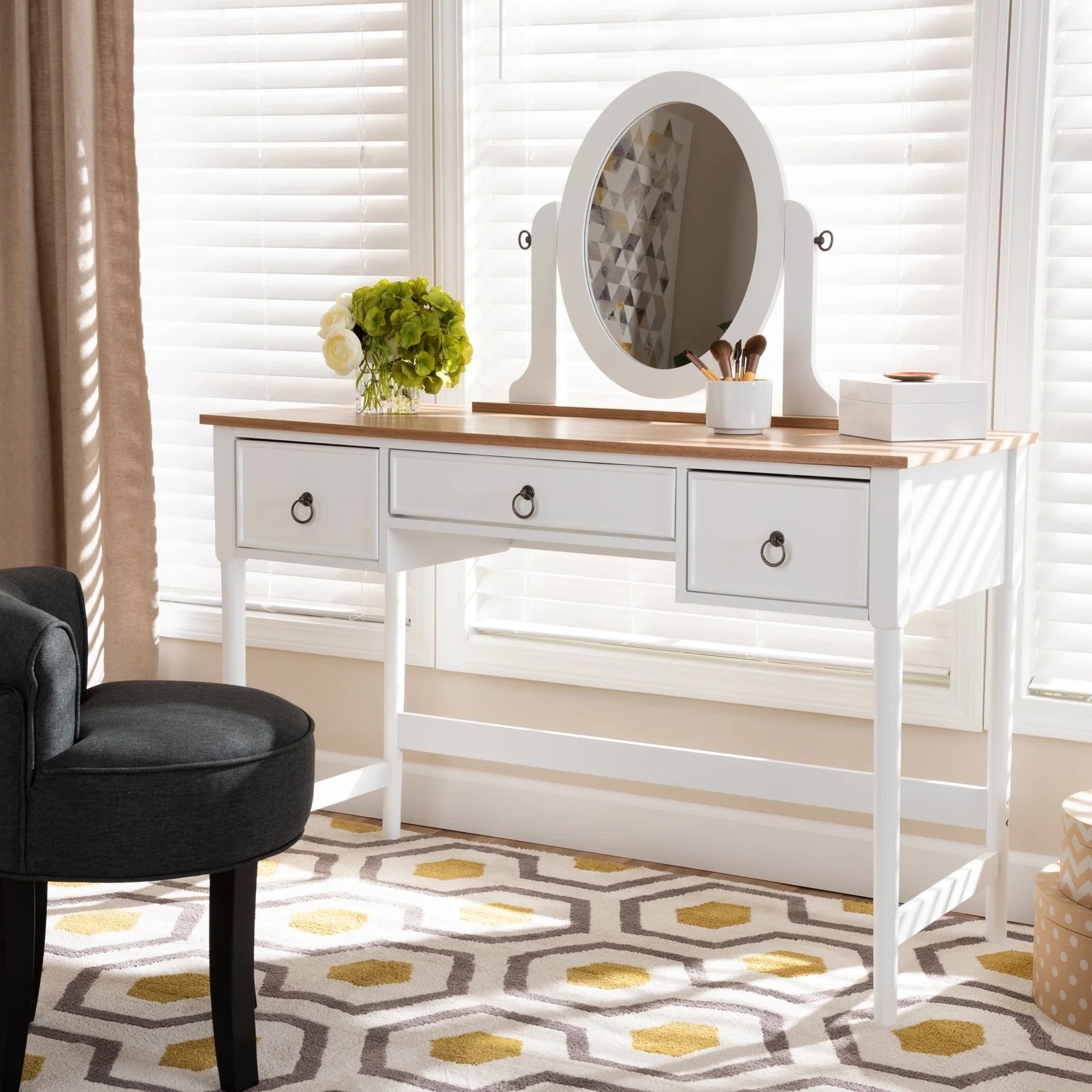 Meja Rias Modern Warna Putih Terbaru Sinar Mebel Jepara