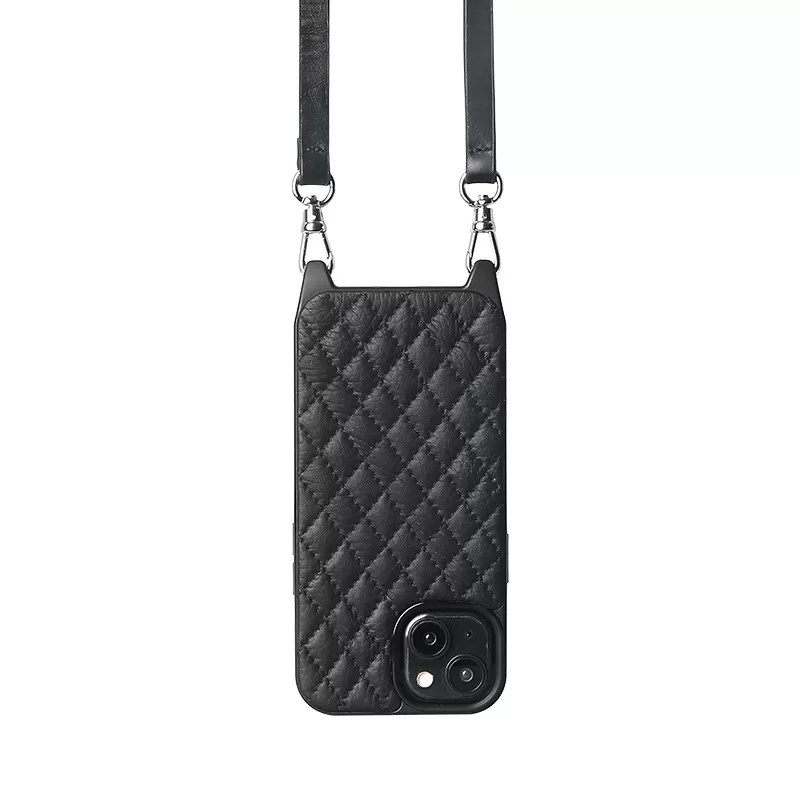 custom leather crossbody puffer phone case distributor