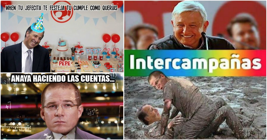 Anaya y la polémica, y Meade por su cumpleaños, protagonizan la fiesta