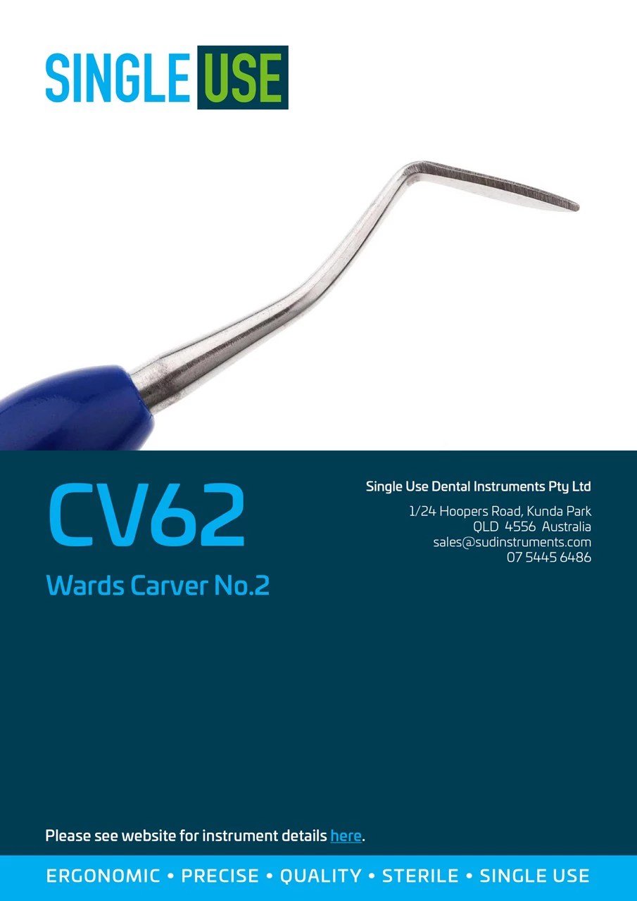 CV62 Wards Carver No. 2 Single Use Dental Instruments