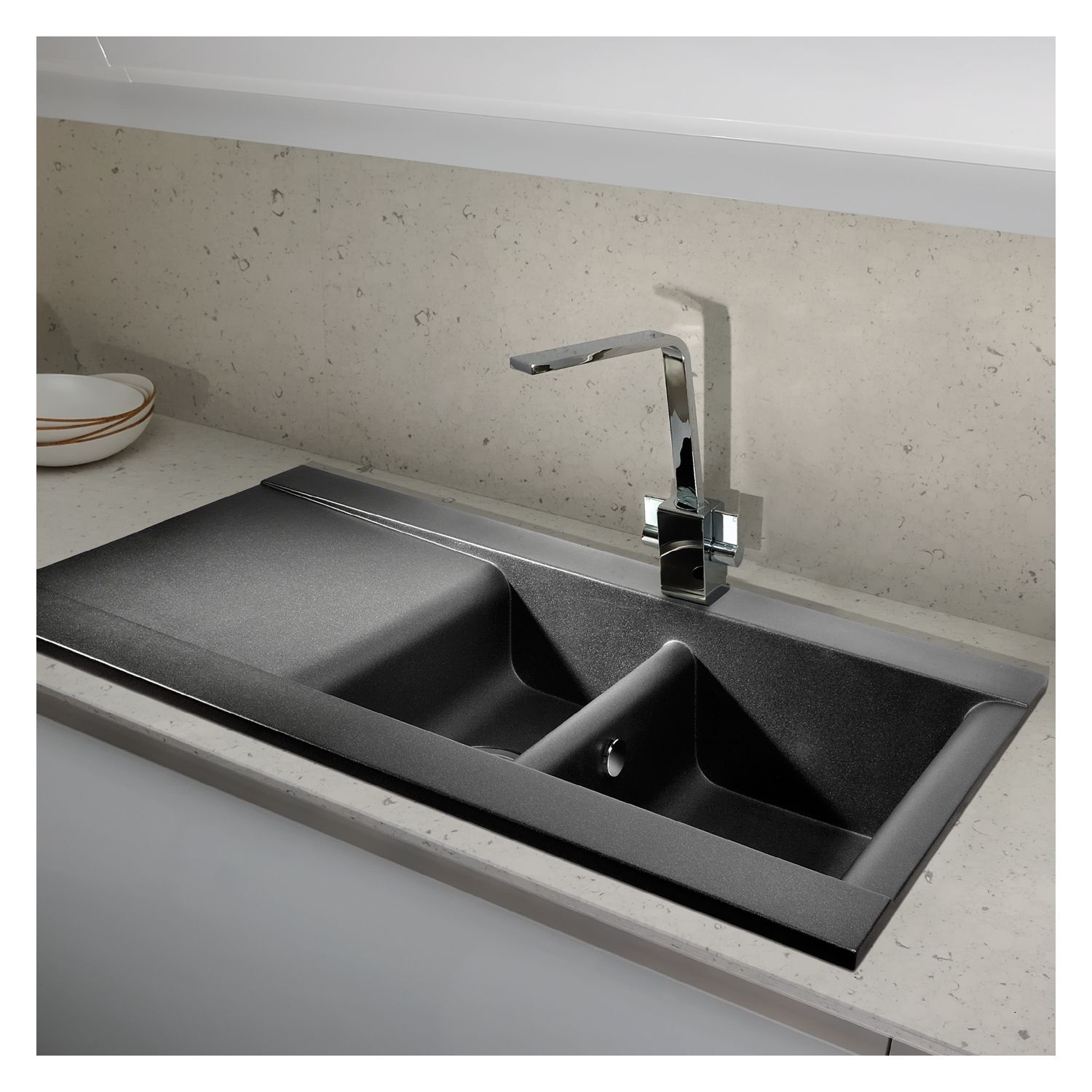 Abode AW3002 Aspekt 1.5 Bowl Granite Sink