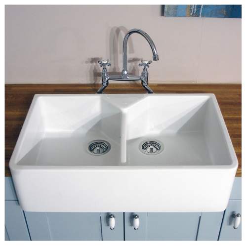 Bluci VecchioG10 Double Bowl Ceramic Sink