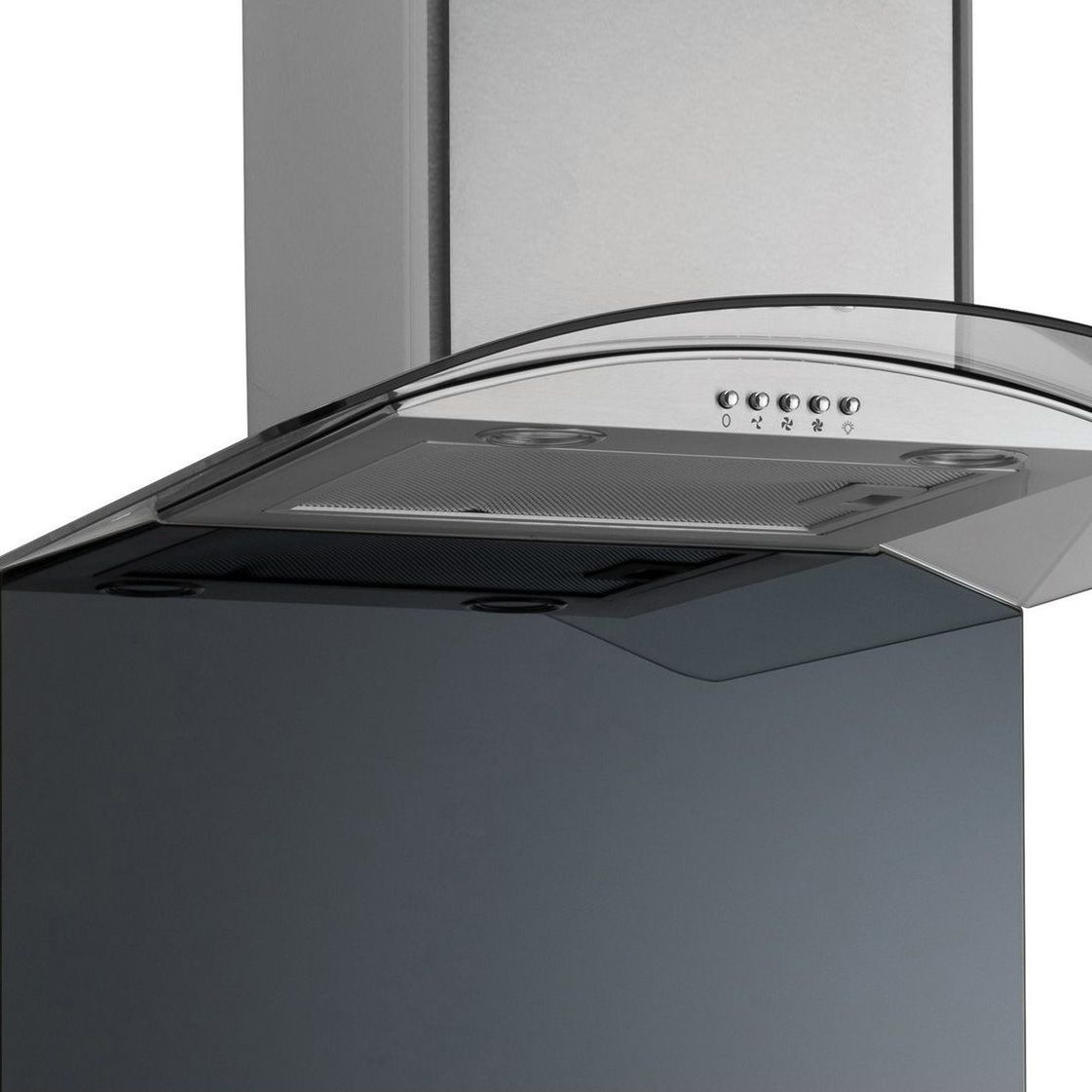 Caple 90cm Glass FullHeight Curved Splashback