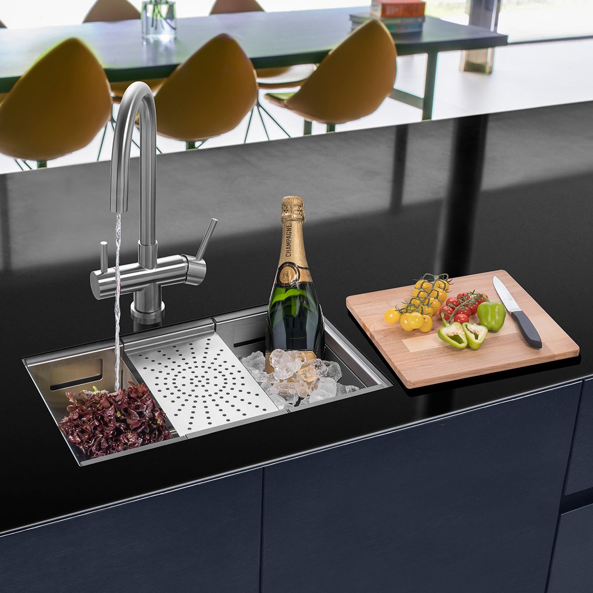 Caple ZONA 100 Stainless Steel Kitchen Sink with Accessories Sinks