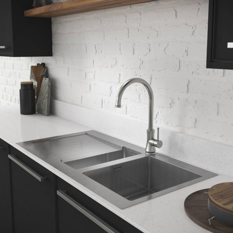 Abode Verve Single Bowl Stainless Steel Kitchen Sink