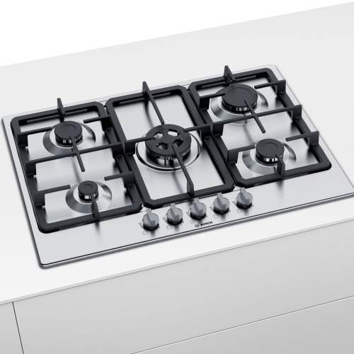 Bosch Serie 4 PGQ7B5B90 75 cm Stainless Steel Gas Hob