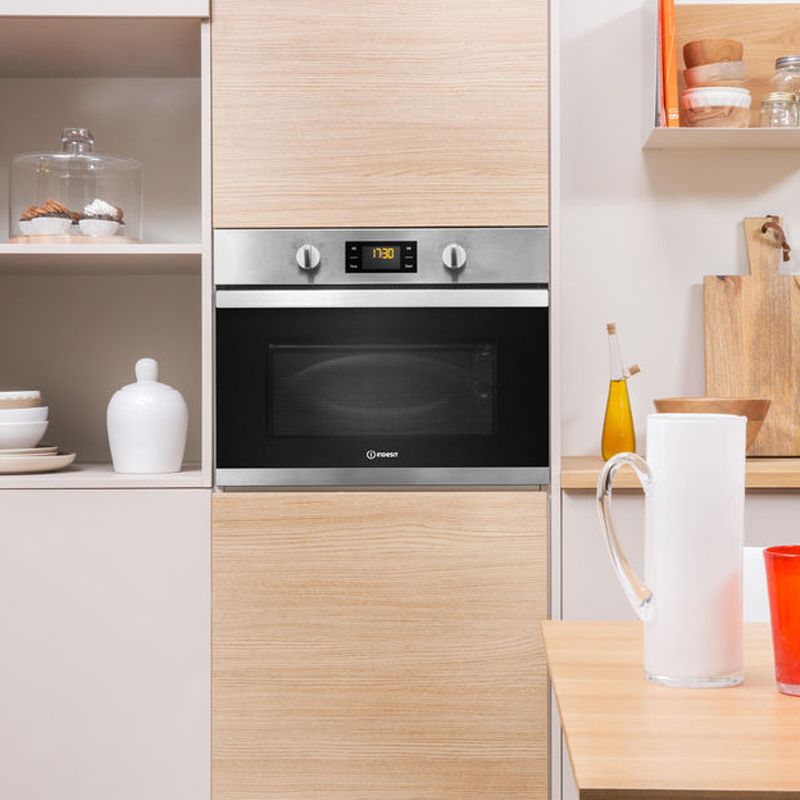 Indesit Aria MWI 3443 IX 900W Builtin Microwave with Grill Sinks