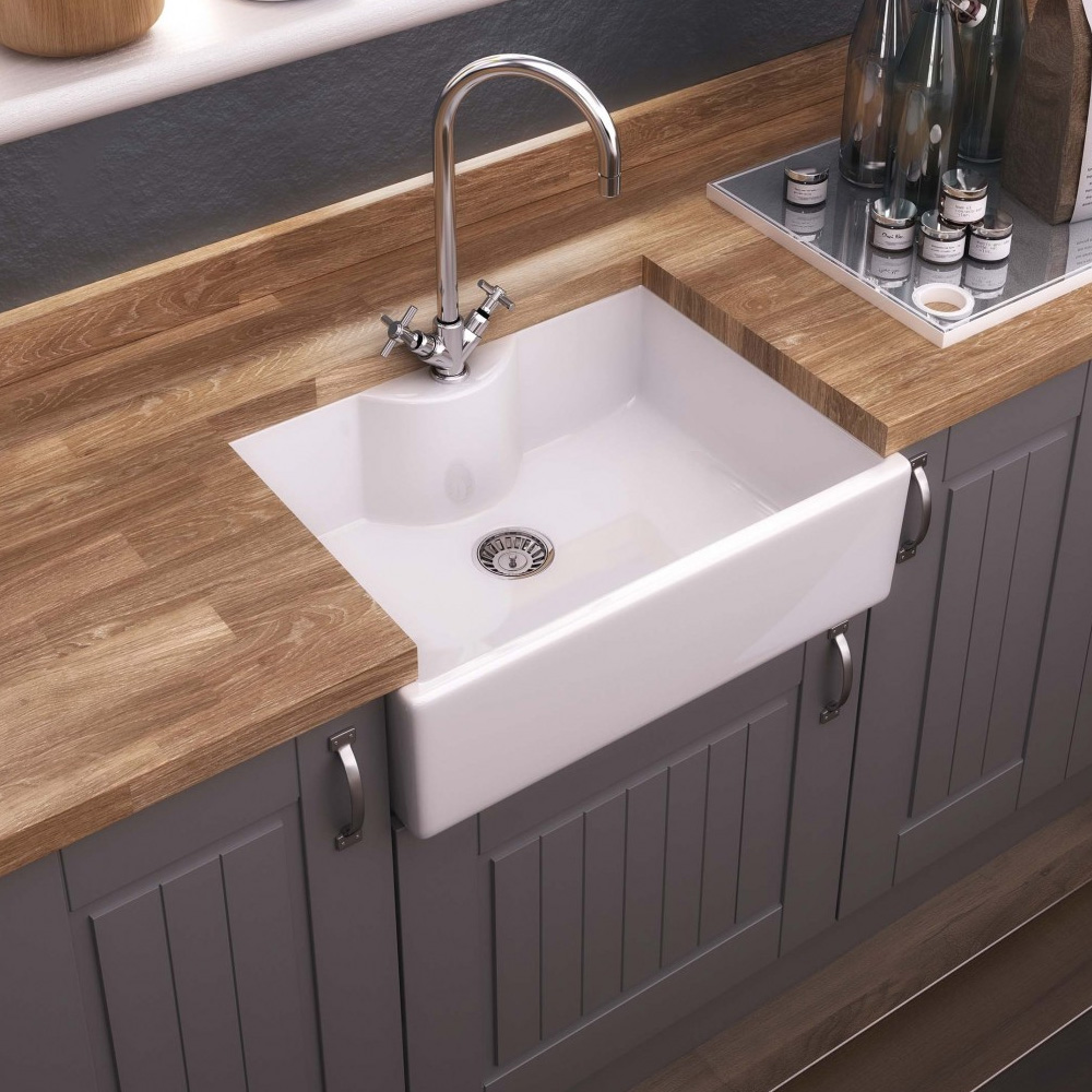 Thomas Denby Legacy 800T Ceramic Butler Sink with Tap Ledge Sinks