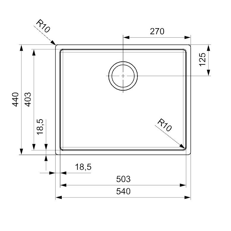 Reginox New York 50X40 Single Bowl Coppper Sink - Sinks-Taps.com