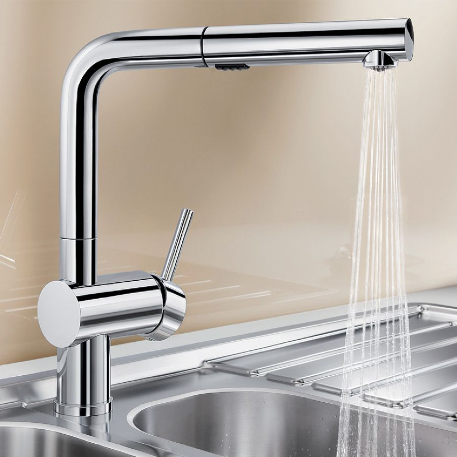 Blanco LINUSS Vario Single Lever Pull Out Hose Kitchen Tap Sinks