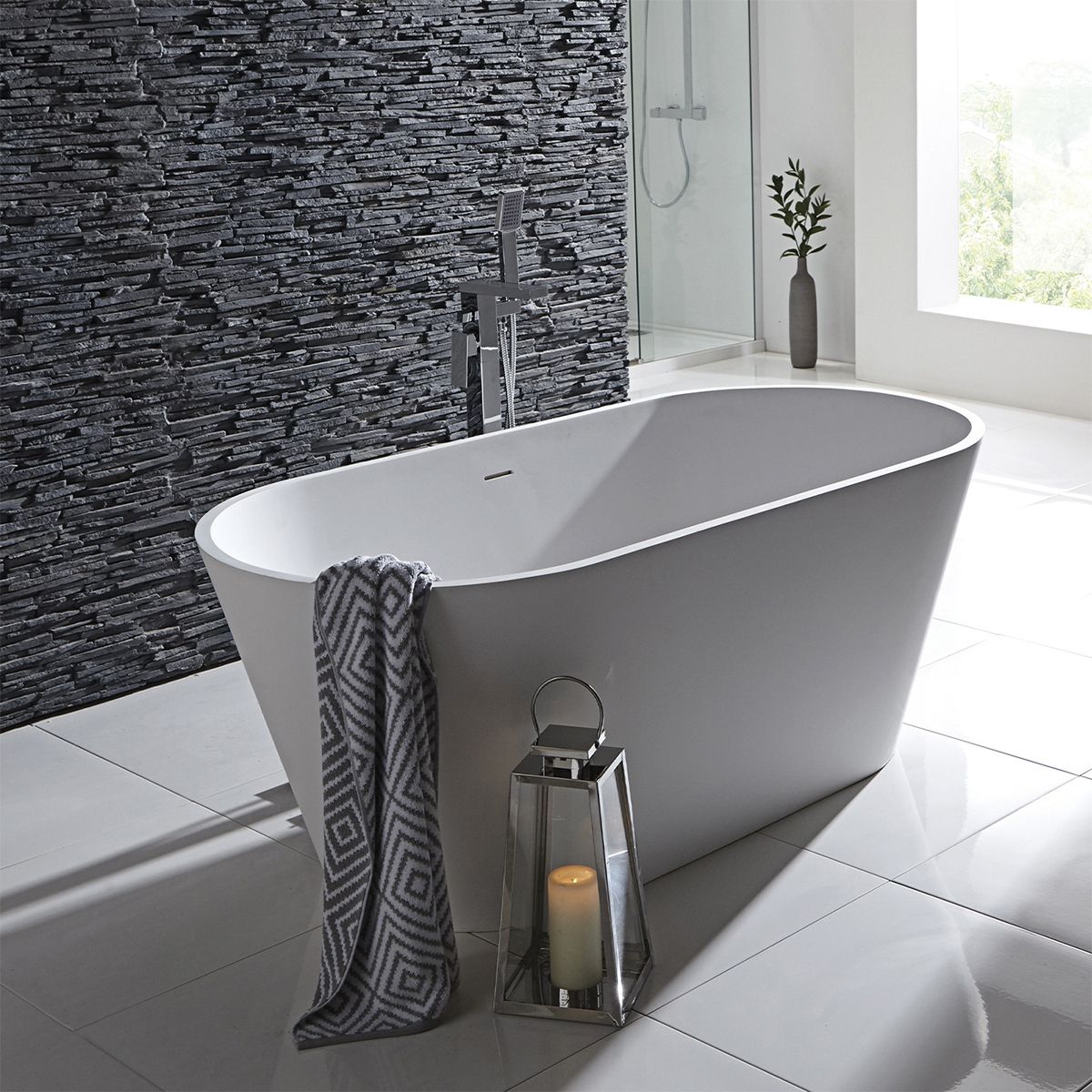 Frontline Cusco 1650mm Luxury Stone Resin Freestanding Bath Sinks