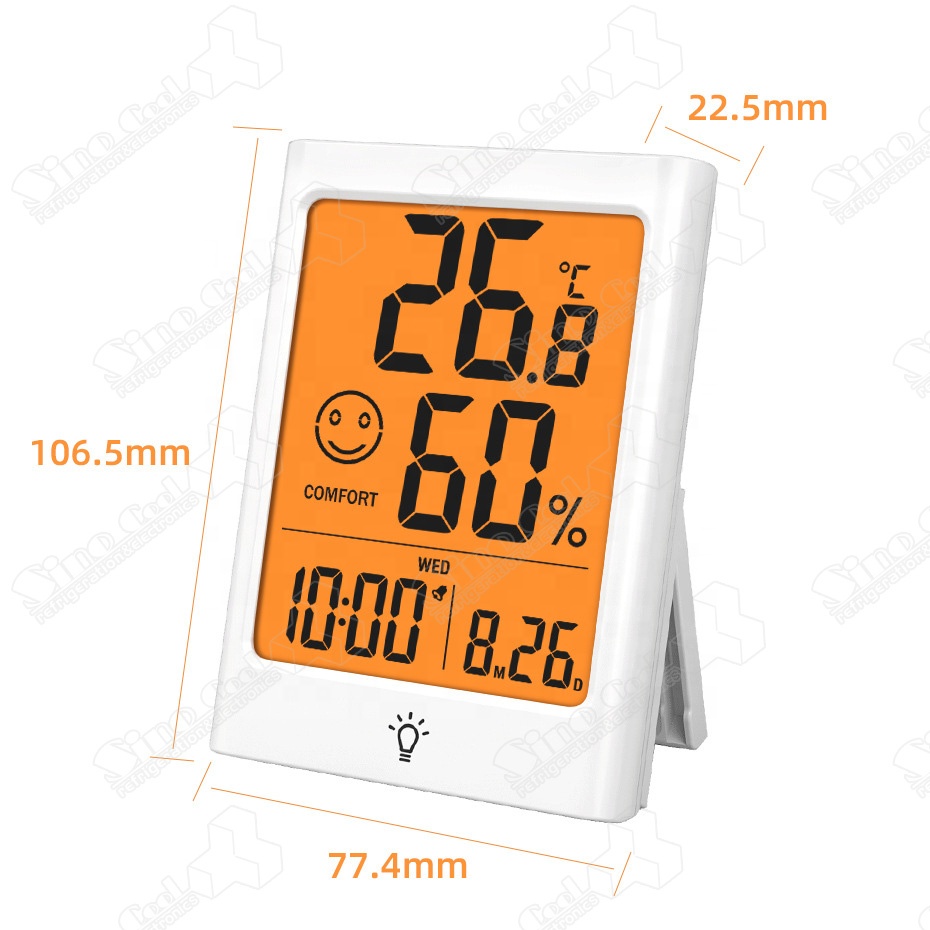 China MC33C indoor room large touchScreen digital clock thermometer