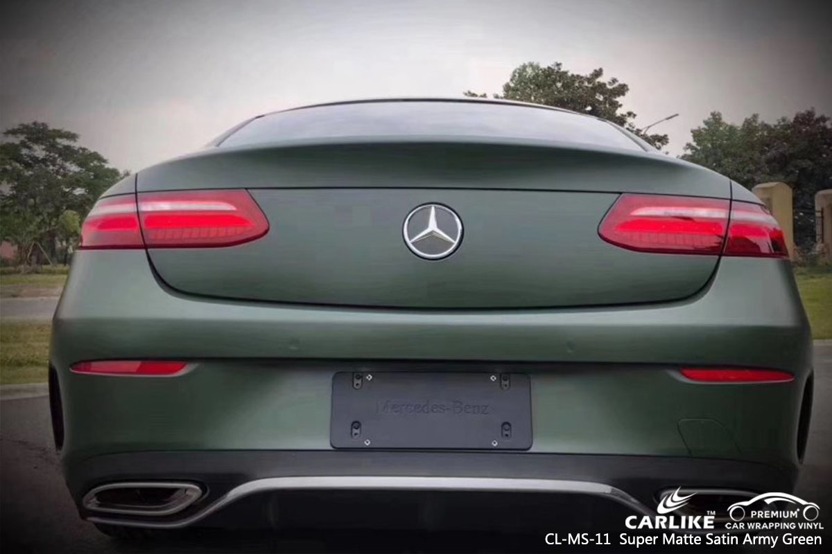 CLMS11 Super Matte Satin Army Green car wrap vinyl for Benz SINO VINYL