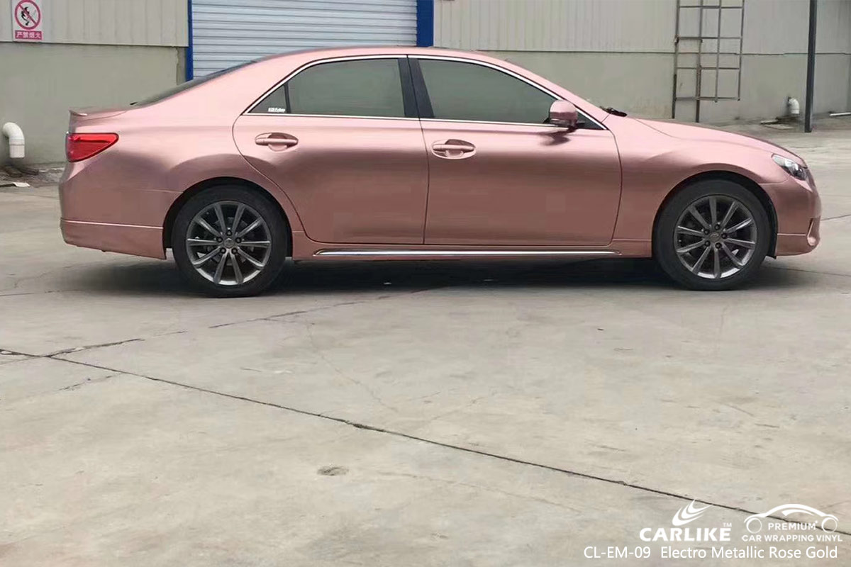 CLEM09 electro metallic rose gold car wrap film for