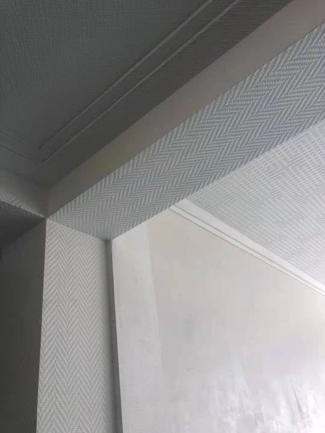 China Paintable Textile White Classical Pattern Fiberglass Wallcovering